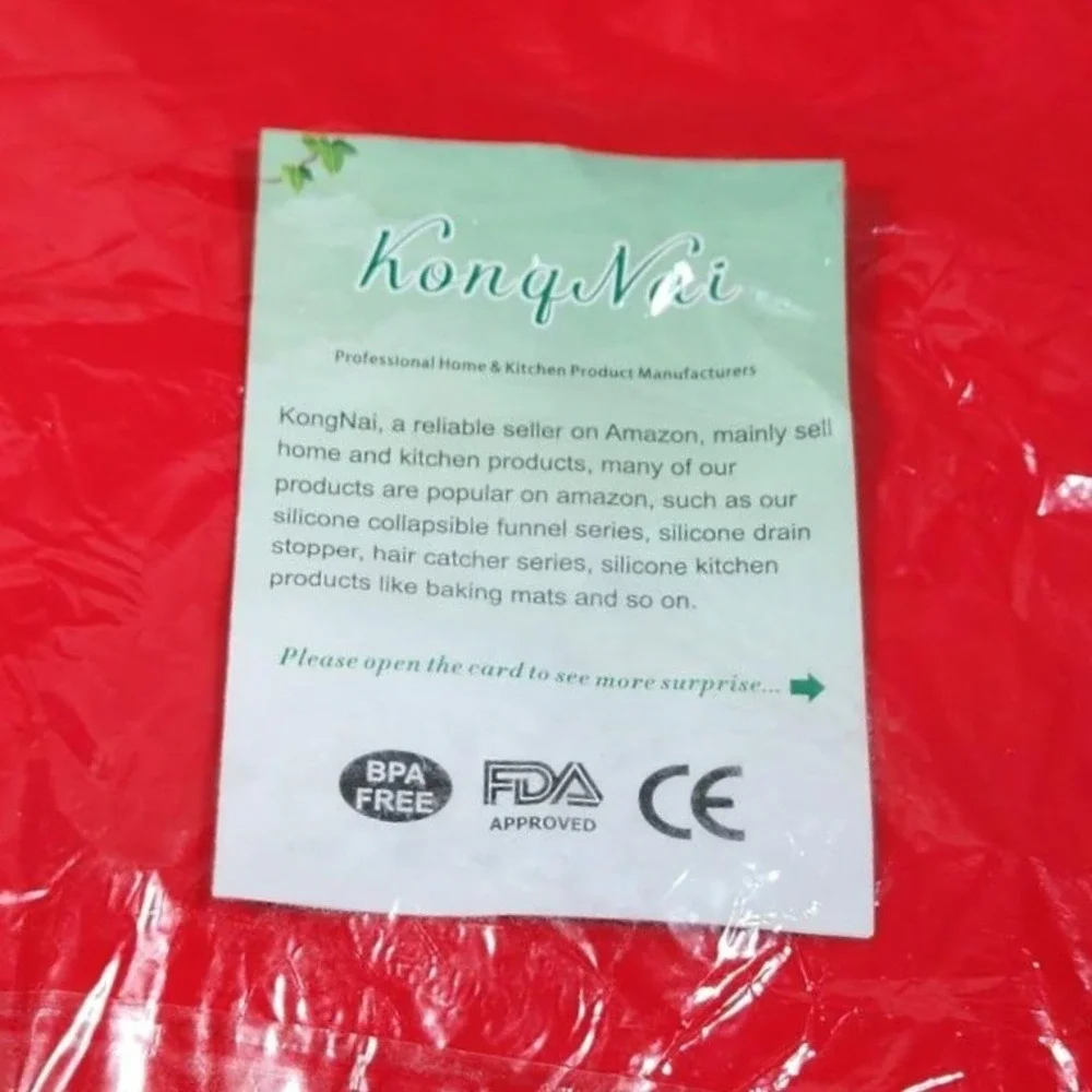 KongNai Silicone Microwave‎ Mat Red Heat Resistant Oven Mat 2 Pack 12 Inch